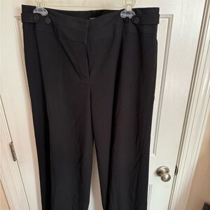 Kenneth Cole Reaction Black Womens Dress Work Interview Slacks Pants 12 wide leg